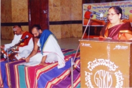 Woman in public speaking competition