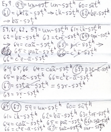 Handwritten vocabulary practice slip